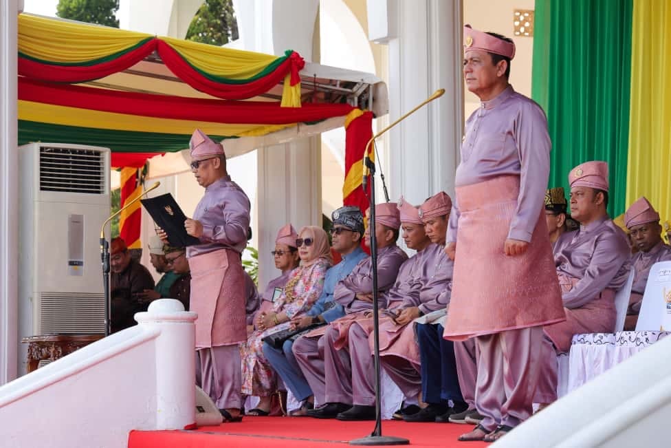 Wakil Gubernur Kepulauan Riau, Nyanyang Haris Pratamura, menyampaikan pembacaan Visi dan Misi Pemerintah Provinsi Kepri. (Enji/Diskominfo Kepri)